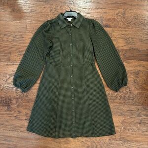 Green and Plaid Caslon Dress, Size Small, Brand New